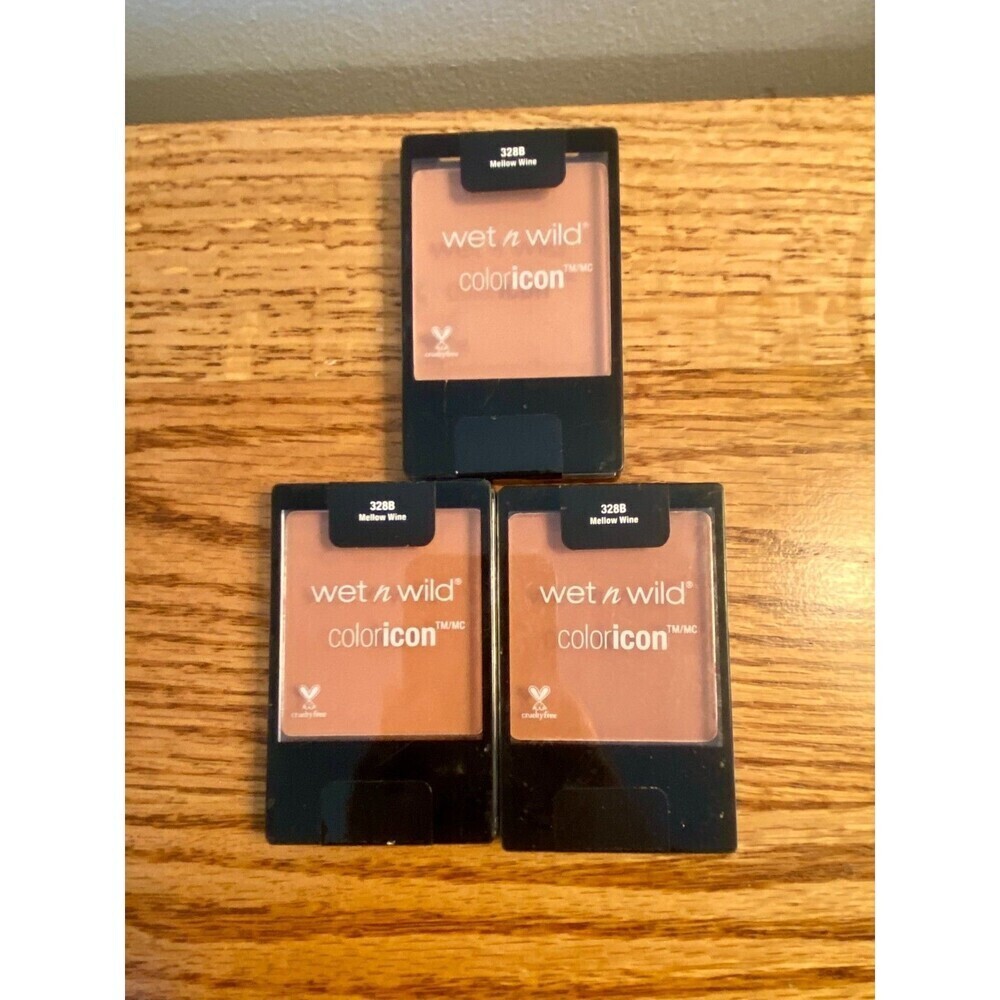 Lot (3) Wet N Wild Color Icon Blush - 328B Mellow Wine NEW Sealed Pink Original